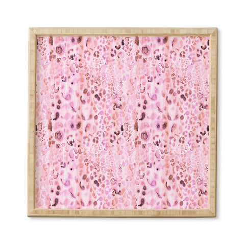 Schatzi Brown Jungle Cat Pink Framed Wall Art