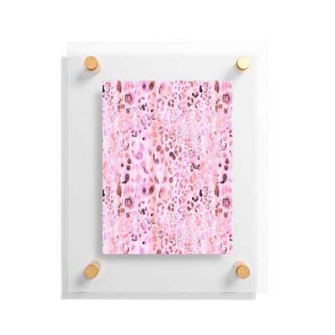 Schatzi Brown Jungle Cat Pink Floating Acrylic Print