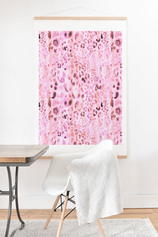 Schatzi Brown Jungle Cat Pink Art Print And Hanger