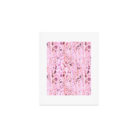 Schatzi Brown Jungle Cat Pink Art Print