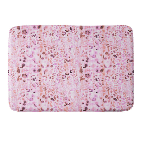 Schatzi Brown Jungle Cat Pink Memory Foam Bath Mat