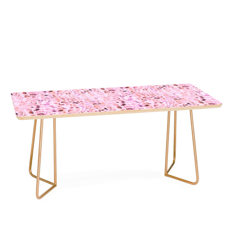 Schatzi Brown Jungle Cat Pink Coffee Table