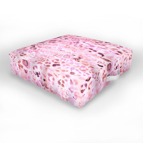 Schatzi Brown Jungle Cat Pink Outdoor Floor Cushion