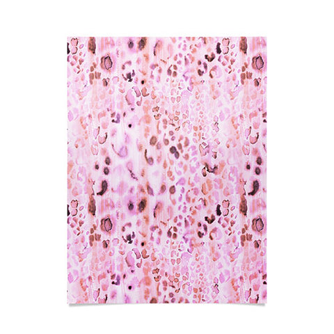 Schatzi Brown Jungle Cat Pink Poster