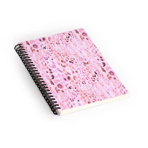 Schatzi Brown Jungle Cat Pink Spiral Notebook