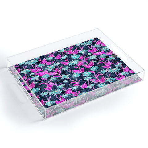 Schatzi Brown Jusitna Floral Ink Acrylic Tray