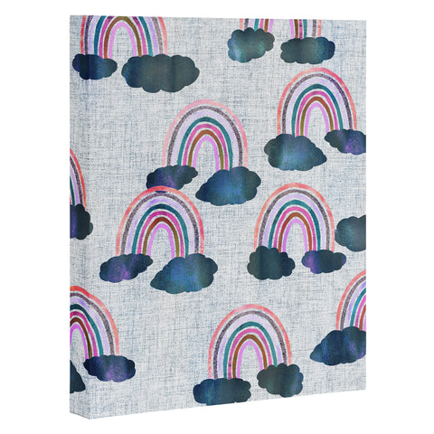 Schatzi Brown Just Rainbows light Linen Art Canvas