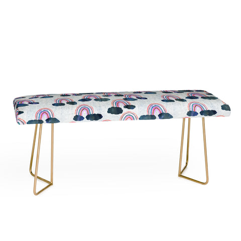 Schatzi Brown Just Rainbows light Linen Bench