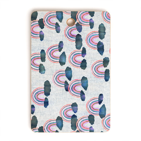Schatzi Brown Just Rainbows light Linen Cutting Board Rectangle