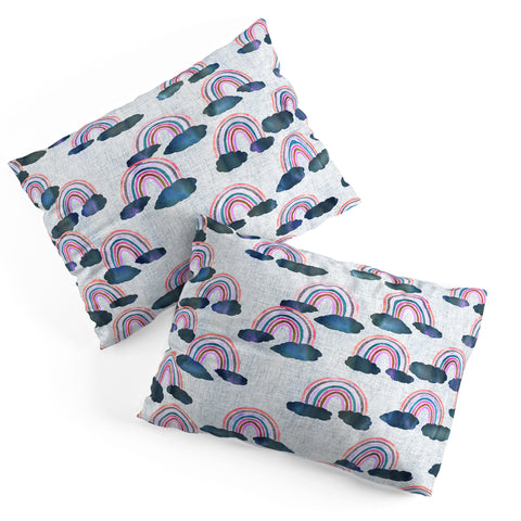 Schatzi Brown Just Rainbows light Linen Pillow Shams