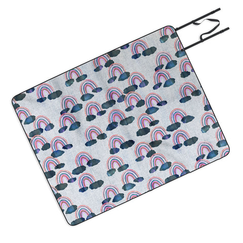 Schatzi Brown Just Rainbows light Linen Picnic Blanket