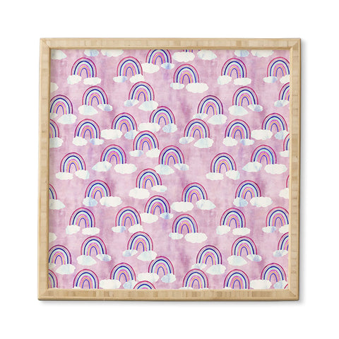 Schatzi Brown Just Rainbows Pink Framed Wall Art