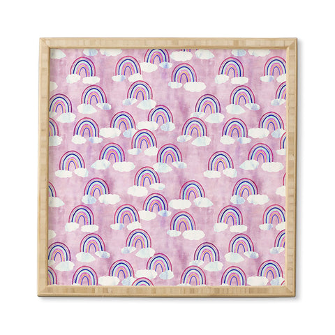 Schatzi Brown Just Rainbows Pink Framed Wall Art