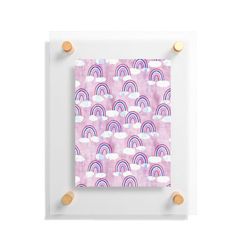 Schatzi Brown Just Rainbows Pink Floating Acrylic Print