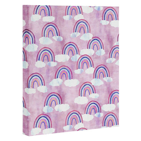Schatzi Brown Just Rainbows Pink Art Canvas