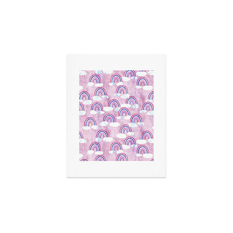 Schatzi Brown Just Rainbows Pink Art Print
