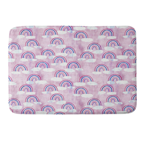 Schatzi Brown Just Rainbows Pink Memory Foam Bath Mat