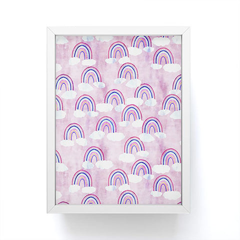 Schatzi Brown Just Rainbows Pink Framed Mini Art Print