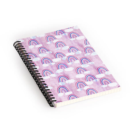 Schatzi Brown Just Rainbows Pink Spiral Notebook