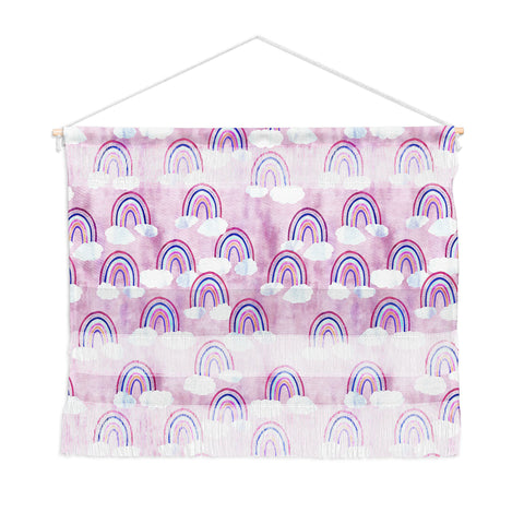 Schatzi Brown Just Rainbows Pink Wall Hanging Landscape