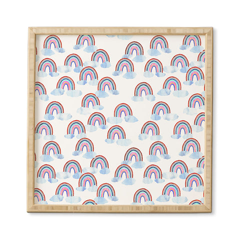 Schatzi Brown Just Rainbows White Framed Wall Art