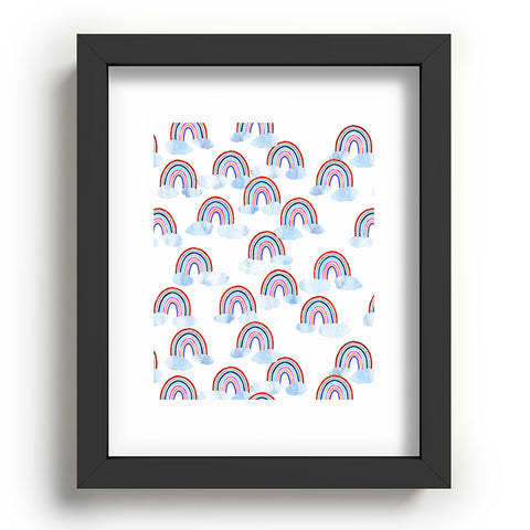 Schatzi Brown Just Rainbows White Recessed Framing Rectangle