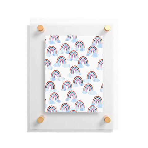 Schatzi Brown Just Rainbows White Floating Acrylic Print