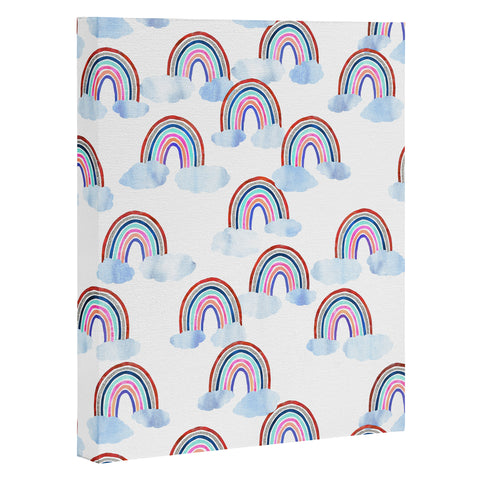 Schatzi Brown Just Rainbows White Art Canvas