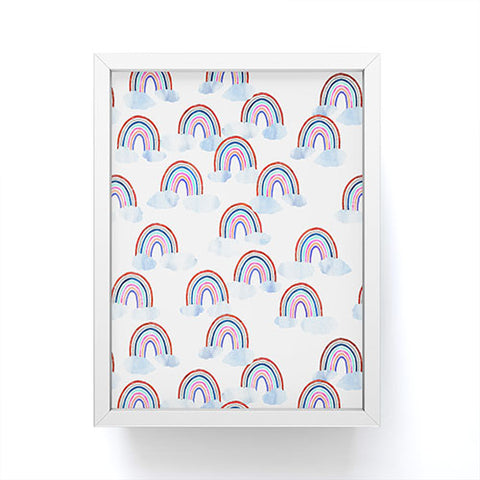 Schatzi Brown Just Rainbows White Framed Mini Art Print