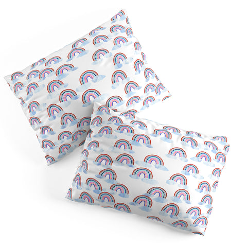Schatzi Brown Just Rainbows White Pillow Shams