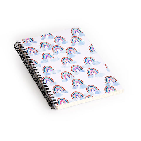 Schatzi Brown Just Rainbows White Spiral Notebook