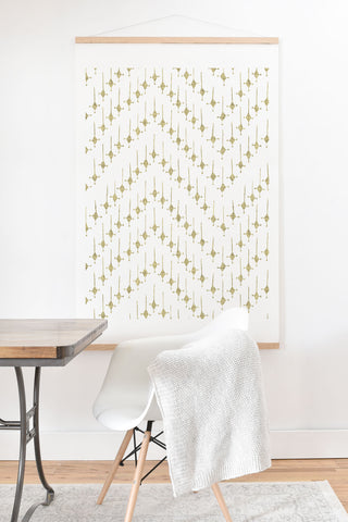 Schatzi Brown Justina Chevron Tan Art Print And Hanger