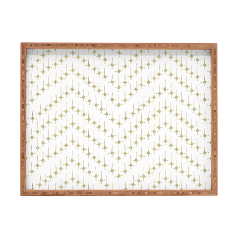 Schatzi Brown Justina Chevron Tan Rectangular Tray