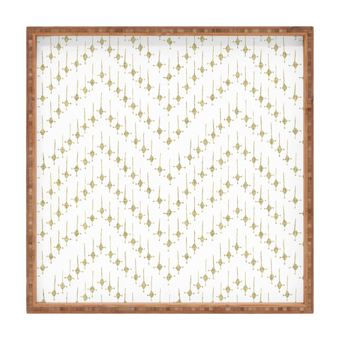 Schatzi Brown Justina Chevron Tan Square Tray