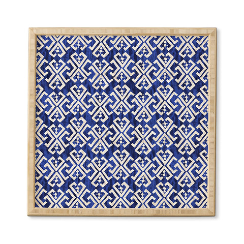Schatzi Brown Justina Criss Cross Blue Framed Wall Art