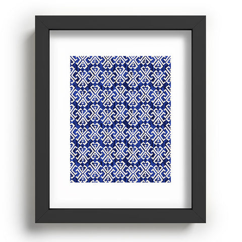 Schatzi Brown Justina Criss Cross Blue Recessed Framing Rectangle