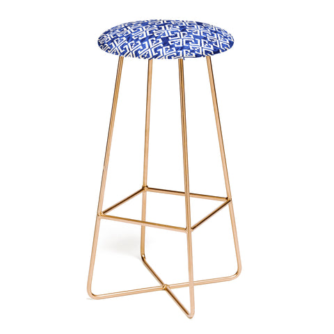 Schatzi Brown Justina Criss Cross Blue Bar Stool