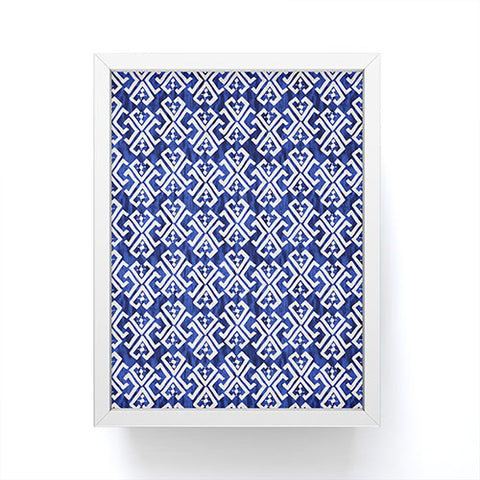 Schatzi Brown Justina Criss Cross Blue Framed Mini Art Print