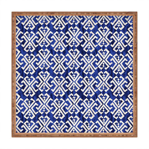 Schatzi Brown Justina Criss Cross Blue Square Tray