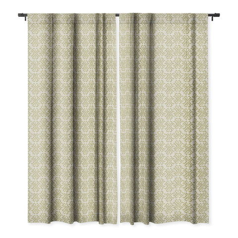 Schatzi Brown Justina Criss Cross tan Blackout Window Curtain
