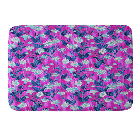 Schatzi Brown Justina Floral Pink Memory Foam Bath Mat