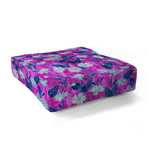 Schatzi Brown Justina Floral Pink Floor Pillow Square