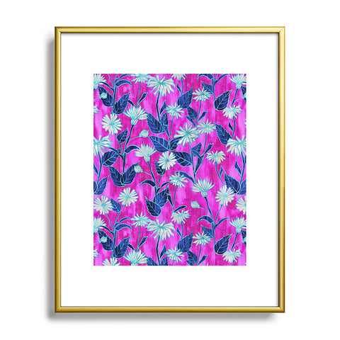 Schatzi Brown Justina Floral Pink Metal Framed Art Print