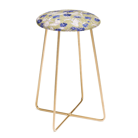 Schatzi Brown Justina Floral Tan Counter Stool