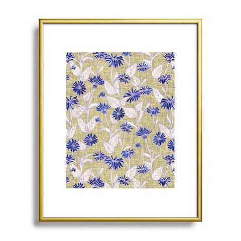 Schatzi Brown Justina Floral Tan Metal Framed Art Print
