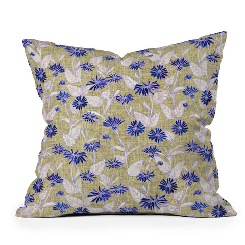 Schatzi Brown Justina Floral Tan Throw Pillow