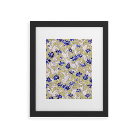 Schatzi Brown Justina Floral Tan Framed Art Print