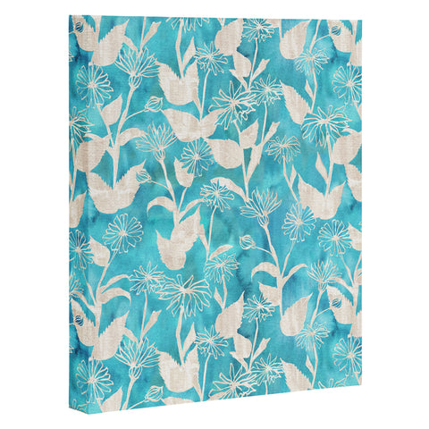 Schatzi Brown Justina Floral Turquoise Art Canvas