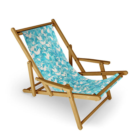 Schatzi Brown Justina Floral Turquoise Sling Chair