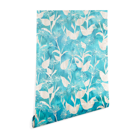 Schatzi Brown Justina Floral Turquoise Wallpaper